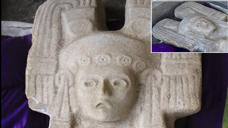 Rare Six-Foot-Tall Female Statue Accidentally Unearthed By Mexican Farmers