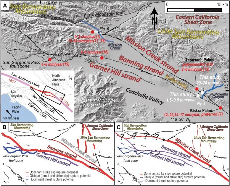 San Andreas Fault Map Detailed