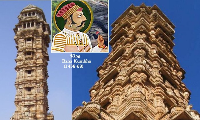 Spectacular Victory Tower Dedicated To Hindu God Vishnu And Pioneered By King Rana Kumbha