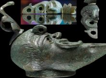 Rare Bronze Oil Lamp With A Face Cut In Half Unearthed In Israel