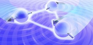 Electron spin is influenced by both the electron’s motion, via spin–orbit coupling, and interactions with other electrons, through the Coulomb effect. Credit: Mari Ishida; RIKEN Center for Emergent Matter Science