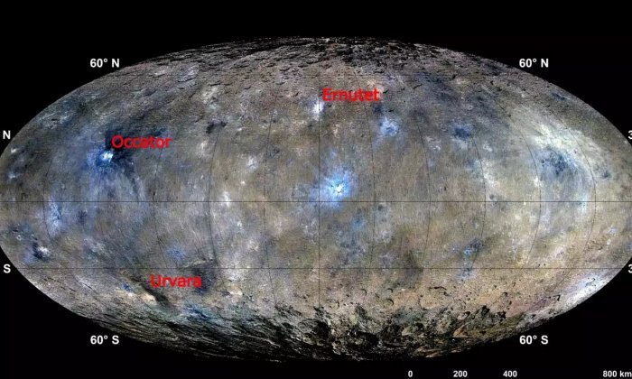 Dwarf Planet Ceres: Organic Chemistry And Salt Deposits In Urvara Impact Crater