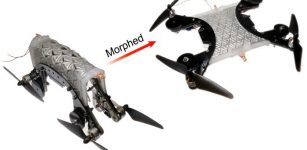 Drone able to morph and bends using liquid metal. Credit: Virginia Tech