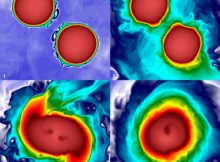 Scientists produced the first simulation ever of merging binary neutron stars in theories beyond general relativity that reproduce a dark- energy like behavior on cosmological scales.