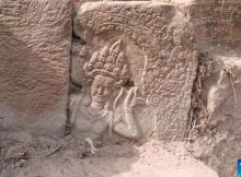 Apsara Carvings Dated To 12th Century Uncovered At Takav Gate In Angkor, Cambodia