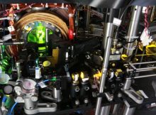 MIT researchers used a system of lasers to first entangle, then reverse the evolution of a cloud of ultracold atoms. Credit: Simone Colombo