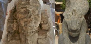 Two Giant Limestone Sphinxes Of Pharaoh Amenhotep III And A Statue Of Goddess Sekhmet Discovered In Luxor