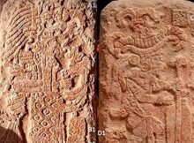 Ancient Maya Stela Carved On Both Sides Unearthed 'In Situ' In Uxmal, Yucatan Peninsula