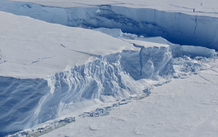 The Thwaites Ice Shelf in Antarctica