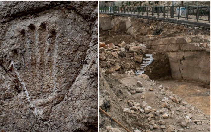 Fragments Of City's Fortifications And Carved Hand Imprint Unearthed In Jerusalem