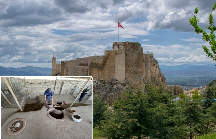 1,000-Year-Old Palace Kitchen With A Canonball Inside An Oven Found At Harput Castle In Elazig