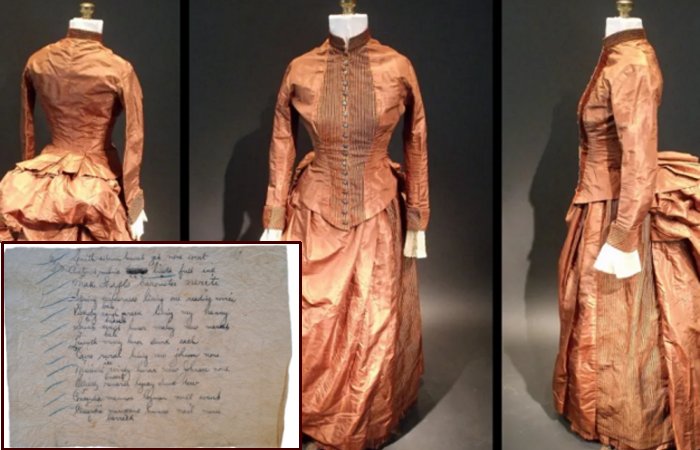 Mysterious Code Hidden In Antique Silk Dress In Maine Finally Deciphered!