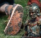 Ancient Roman Sandal With Nails And Game Pieces Found Under A Playground In Germany